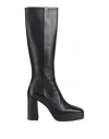 Bobbies Woman Boot Black Size 8 Calfskin In Black