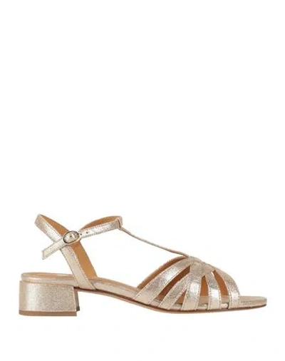 Bobbies Woman Sandals Gold Size 7 Leather