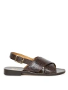 Bobbies Zita Flat Sandals In Brown