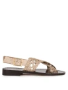 Bobbies Zita Flat Sandals In Brown