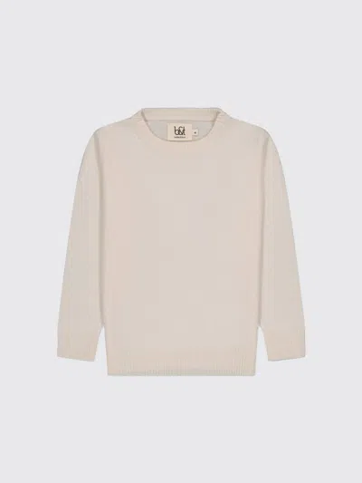 Bobbin & Tricot Kids'  Basic Cashmere Pullover In Neutral