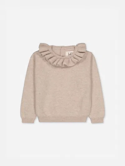 BOBBIN & TRICOT SWEATER BOBBIN & TRICOT KIDS COLOR BEIGE,H24051022