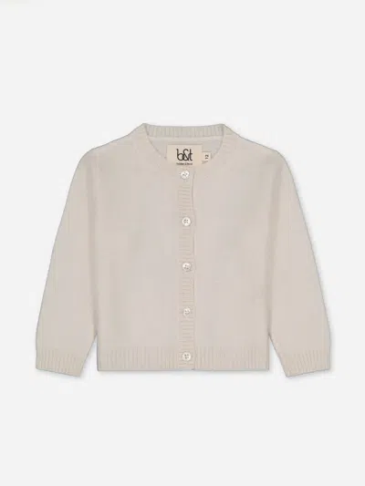 BOBBIN & TRICOT SWEATER BOBBIN & TRICOT KIDS COLOR IVORY,H24023044