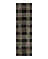 Bobby Berk By Karastan Series 3 Fontana Runner Area Rug, 2'4 X 7'10 In Onyx