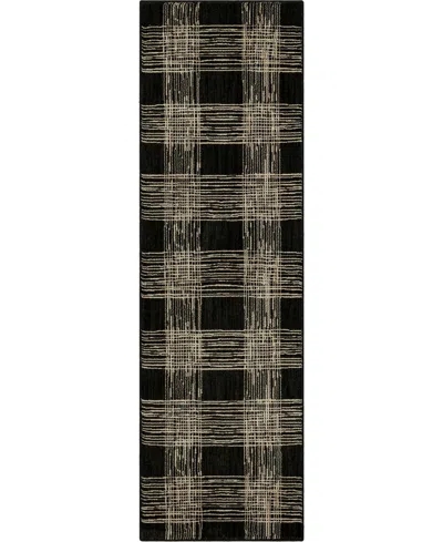 Bobby Berk Series 3 Fontana 2'4x7'10 Runner Area Rug In Black