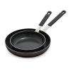 Bobby Flay Ceramic Non-stick 2-pc. Fry Pan Set In Black