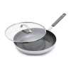 Bobby Flay Stainless Steel Ceramic Non-stick 12" Frypan In Silver