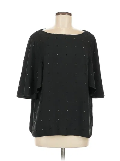 Pre-owned Bobeau 3/4 Sleeve Blouse In Black