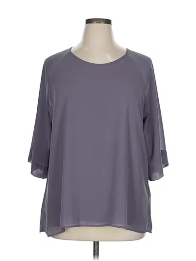 Pre-owned Bobeau 3/4 Sleeve Blouse In Gray