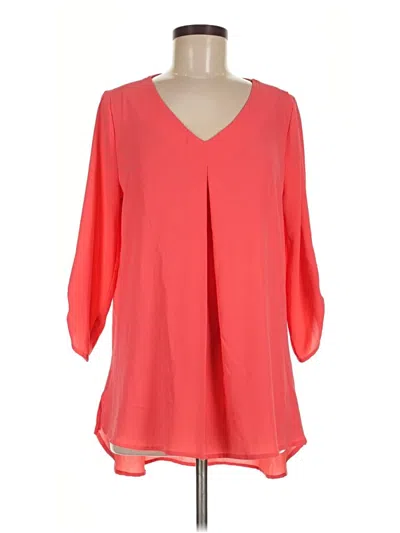 Pre-owned Bobeau 3/4 Sleeve Blouse In Orange