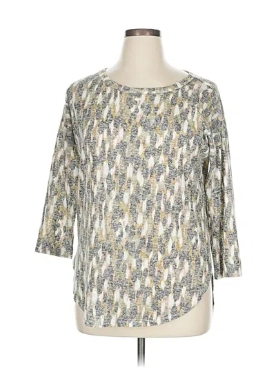 Pre-owned Bobeau 3/4 Sleeve T-shirt In Silver