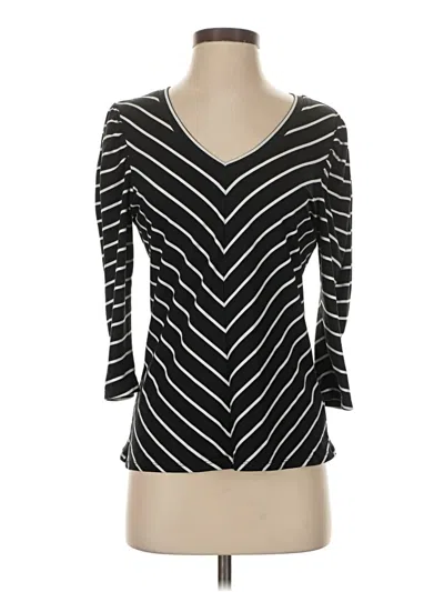 Pre-owned Bobeau 3/4 Sleeve T-shirt In Black