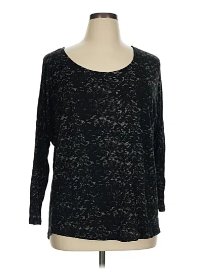 Pre-owned Bobeau 3/4 Sleeve T-shirt In Black