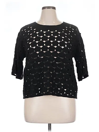 Pre-owned Bobeau 3/4 Sleeve T-shirt In Black