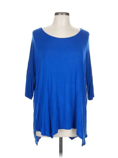 Pre-owned Bobeau 3/4 Sleeve T-shirt In Blue