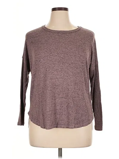 Pre-owned Bobeau 3/4 Sleeve T-shirt In Brown