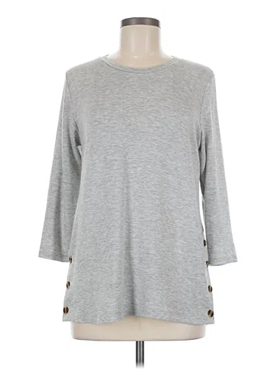 Pre-owned Bobeau 3/4 Sleeve T-shirt In Gray