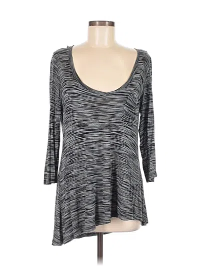 Pre-owned Bobeau 3/4 Sleeve T-shirt In Gray