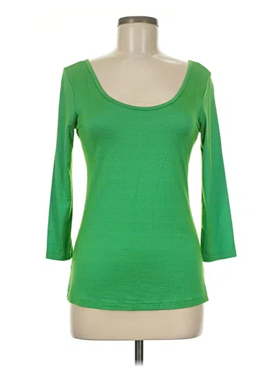 Pre-owned Bobeau 3/4 Sleeve T-shirt In Green