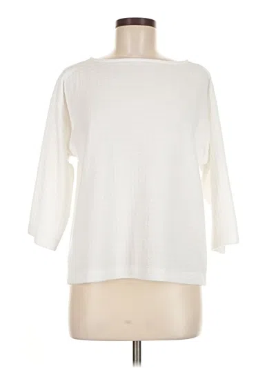 Pre-owned Bobeau 3/4 Sleeve T-shirt In Ivory