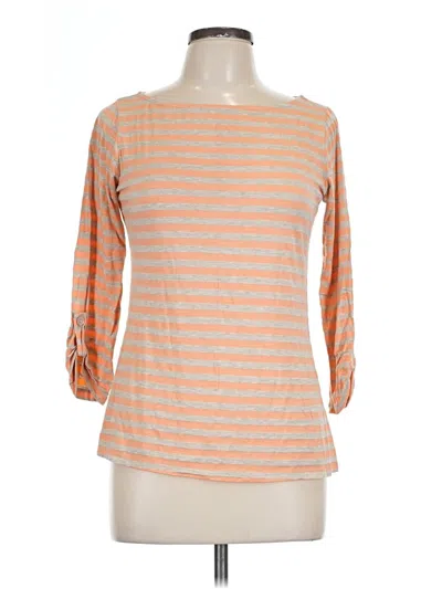 Pre-owned Bobeau 3/4 Sleeve T-shirt In Orange