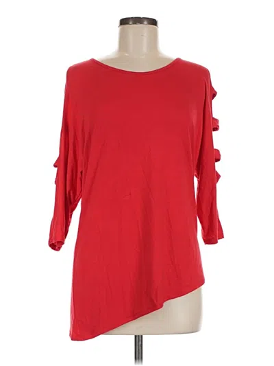Pre-owned Bobeau 3/4 Sleeve T-shirt In Red