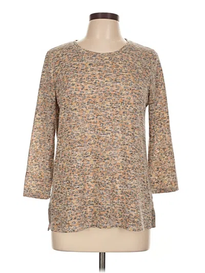 Pre-owned Bobeau 3/4 Sleeve T-shirt In Tan