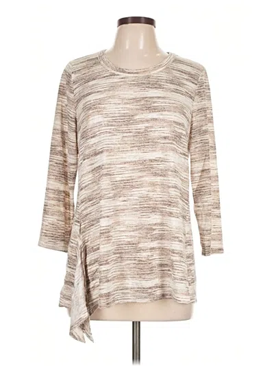 Pre-owned Bobeau 3/4 Sleeve T-shirt In Tan