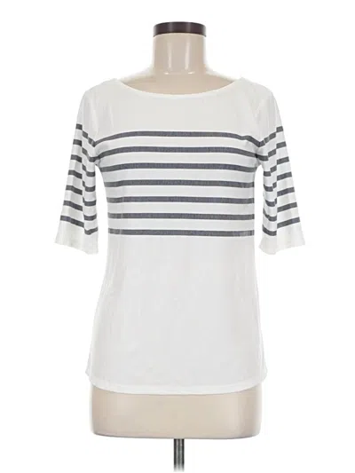 Pre-owned Bobeau 3/4 Sleeve T-shirt In White