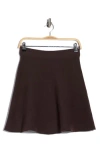 Bobeau A-line Sweater Miniskirt In Brown