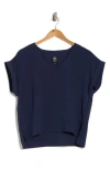 Bobeau Airflow V-neck Top In Peacoat