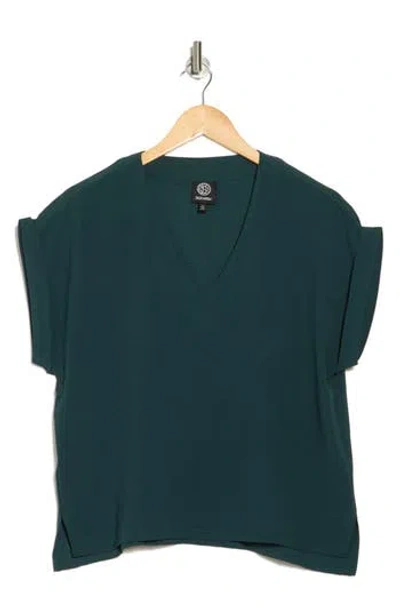 Bobeau Airflow V-neck Top In Peacock