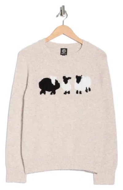 Bobeau Black Sheep Sweater In Brown