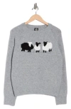 Bobeau Black Sheep Sweater In Multi