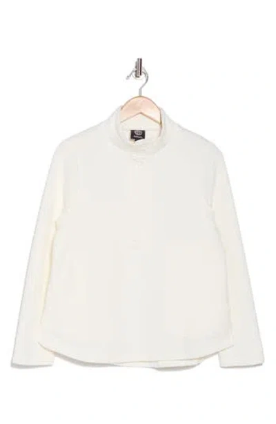 Bobeau Brooklyn Quilted Fleece Pullover In Sugar