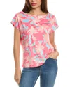 Bobeau Butter Off-the-shoulder Dolman Top In Multi