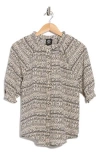 Bobeau Button-up Shirt In Brown
