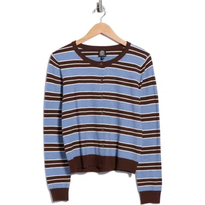 Bobeau Buttoned Striped Cardigan In Multi