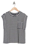 Bobeau Cap Sleeve Top In Black