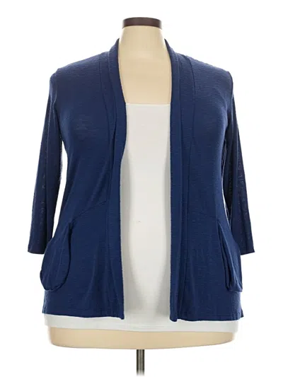 Pre-owned Bobeau Cardigan Sweater In Blue