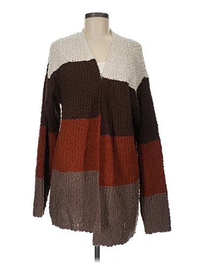 Pre-owned Bobeau Cardigan Sweater In Brown