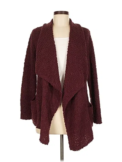 Pre-owned Bobeau Cardigan Sweater In Burgundy
