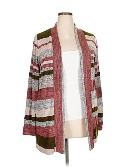 Pre-owned Bobeau Cardigan Sweater In Burgundy