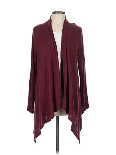 Pre-owned Bobeau Cardigan Sweater In Burgundy