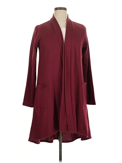 Pre-owned Bobeau Cardigan Sweater In Burgundy