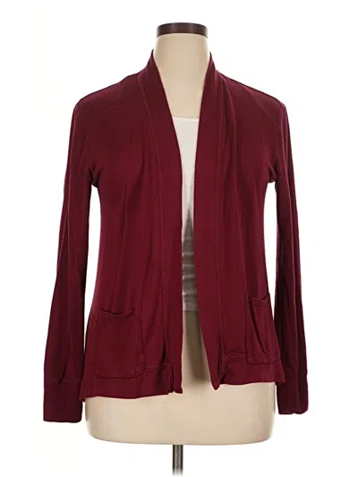 Pre-owned Bobeau Cardigan Sweater In Burgundy