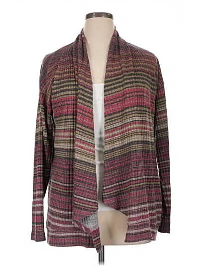 Pre-owned Bobeau Cardigan Sweater In Burgundy