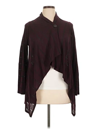 Pre-owned Bobeau Cardigan Sweater In Burgundy