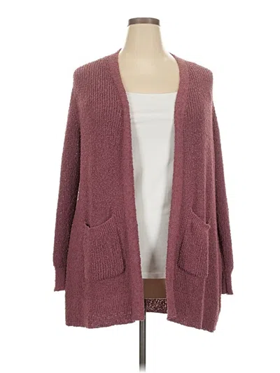 Pre-owned Bobeau Cardigan Sweater In Burgundy