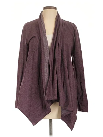 Pre-owned Bobeau Cardigan Sweater In Burgundy